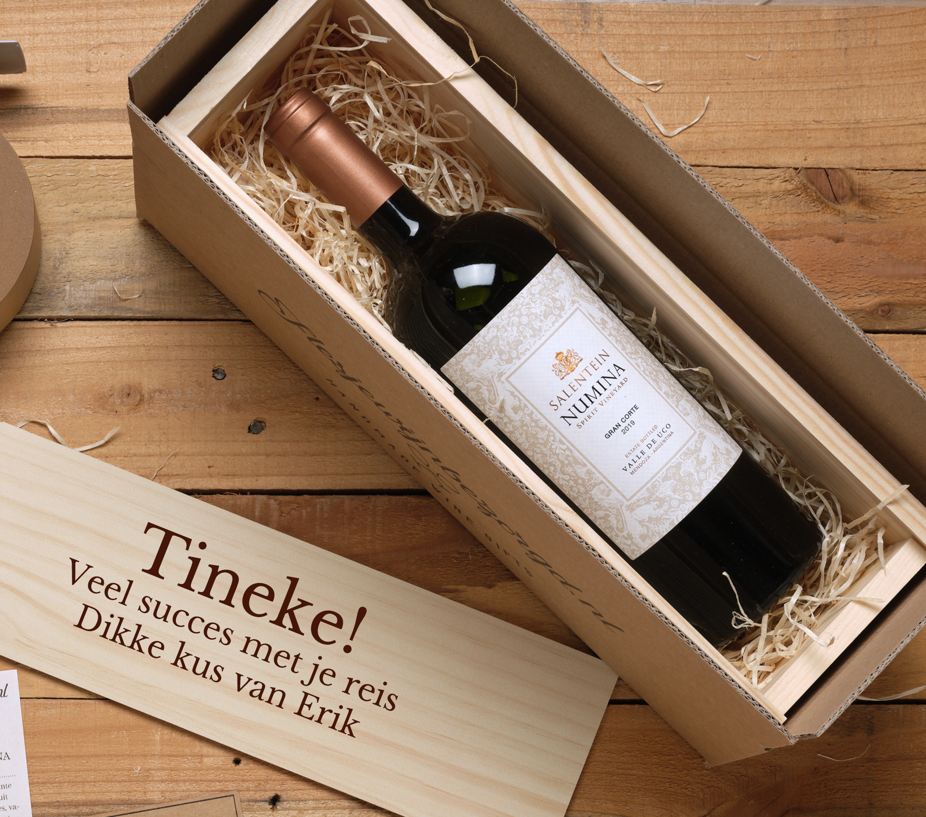 Wijnkistje met fles Salentein NUMINA Gran Corte wijn